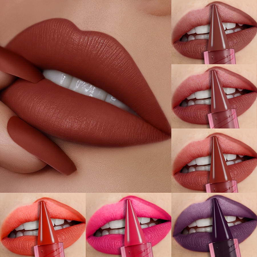 3er Set Matte Lippenstifte – Hochpigmentiert, Wasserfest, Langanhaltend, In Braun-Tönen, Perfekt Als Geschenk