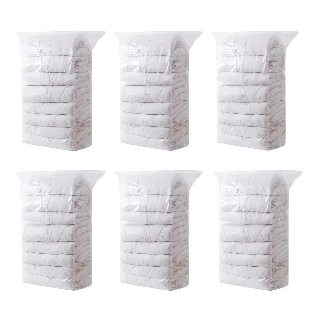 TEMU 6pcs Set Of Non Inflating Vacuum Compression Storage Bag, 3d Three-dimensional Space Saving Organizing Bag, Suitable For Blankets, Clothing, And