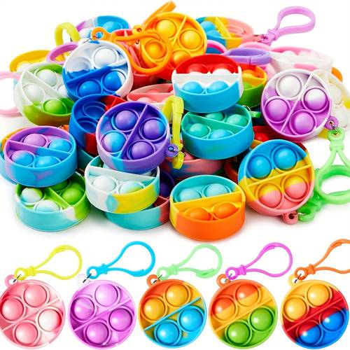 30 assorted party favor toys including fidget toys and mini push perfect as birthday gifts or classroom prizes for goodie bags suitable for christmas and valentines day in random colors