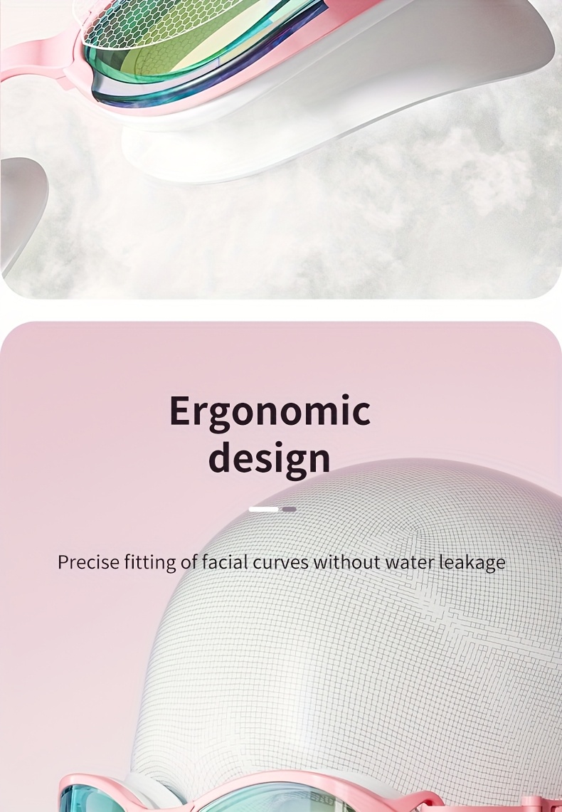 High-Definition Professional Swimming Goggles for Women, Waterproof And Anti-Fog, with a Plated Film, Suitable for Adult Training And Swimming Gear