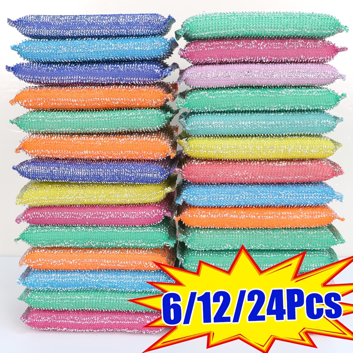 

Kitchen Cleaning Sponge - Non-damaging To Pots And Dishes, Sponge Scrubber - Dishwashing Brush For Sinks, Cleaning Cloth, Scouring Pad - A For Home Cleaning, Cleaning Tool, Cleaning Brush.