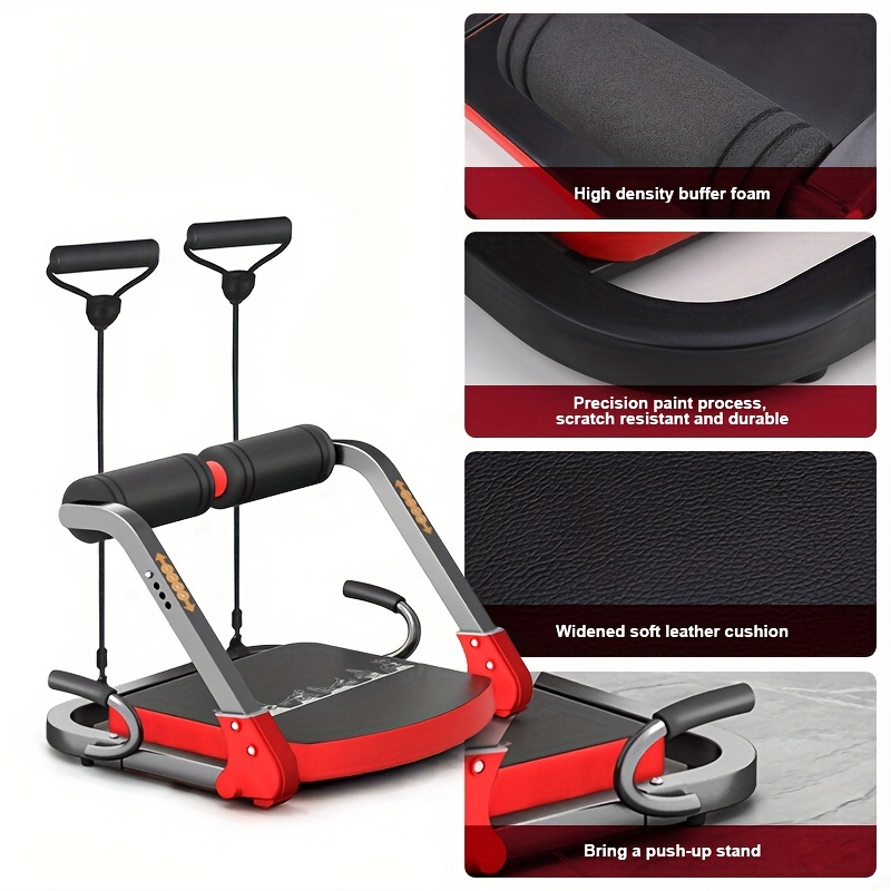 Multifunctional Abdominal Trainer, 6-in-1 Body Shaping Machine, 21 Exercise Functions, Home Use Abdominal Muscle Training and Abdominal Fat Reduction Fitness Equipment, Abdominal Toning and Waist Slimming Exercise for Men and Women