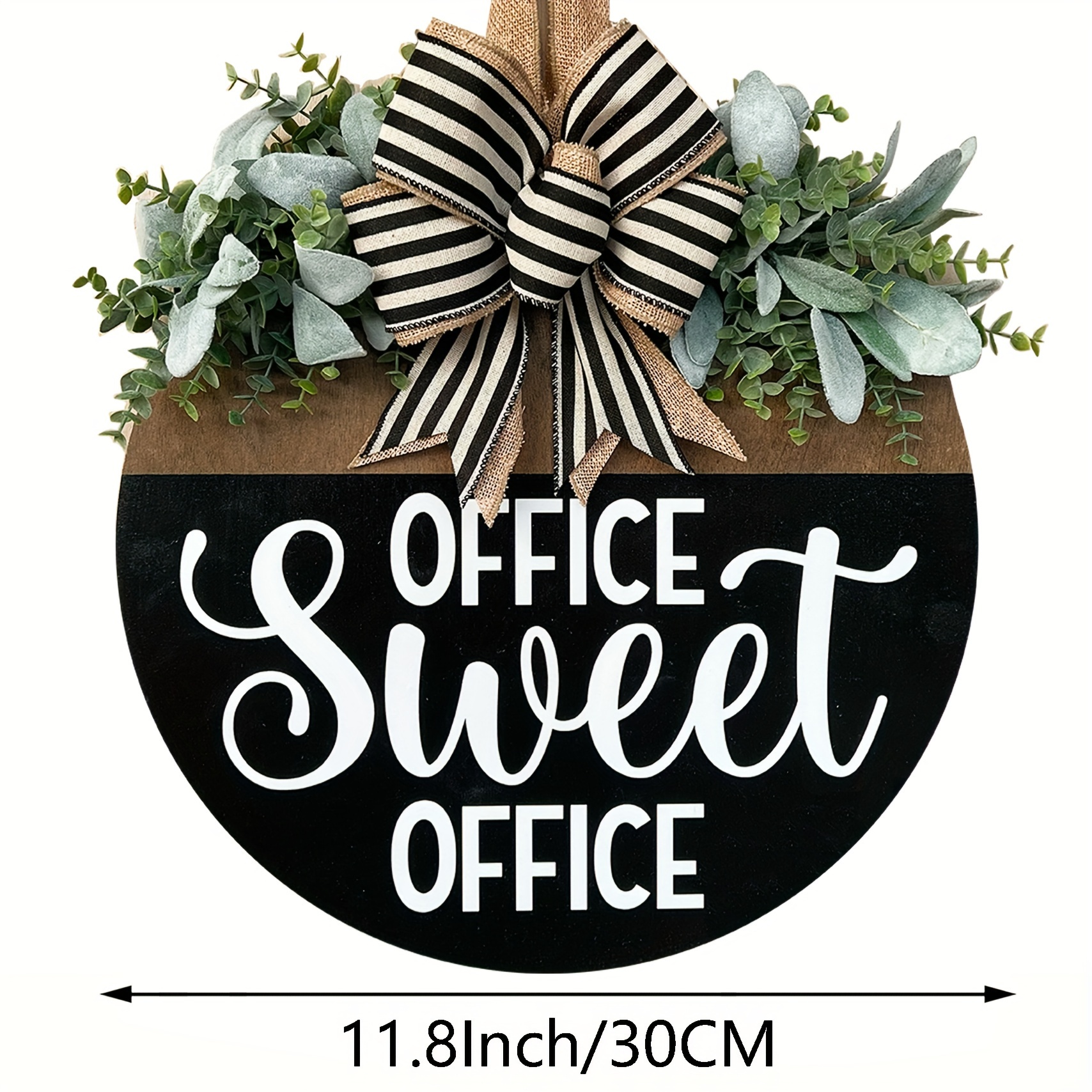 TEMU Welcome Sign For Front Door Decor, Office Decor Office Front Door Decor Front Door Wreath Welcome Sign Front Door Sign Welcome Door Hanger Round