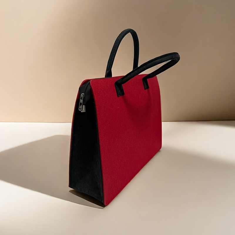 1 Felt Shopping Tote Bag Felt Bag Tote Bag Mommy Bag Grocery Bag, Lightweight Briefcase, Suitable For And Fitness