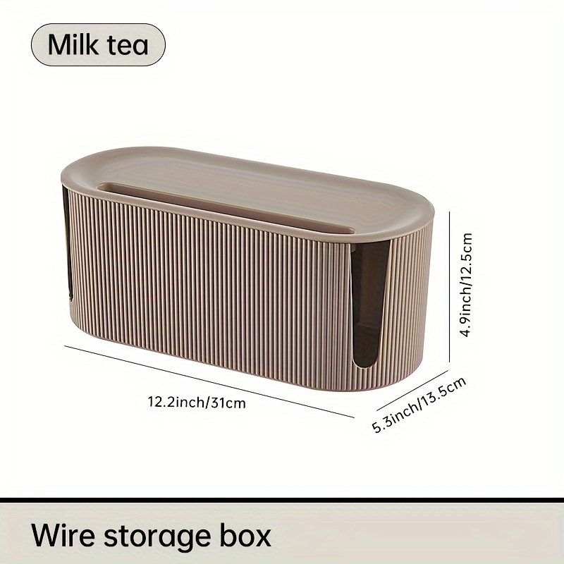 TEMU 1pc Style Storage Organizer Box, Socket Wireless Router Bracket For Household Bedroom, Supplies