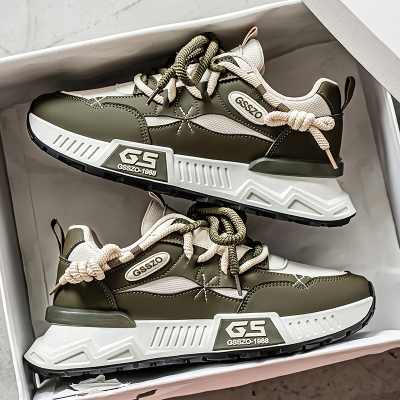 Zapatos Casuales para Hombre con Colores Mezclados | Zapatillas de Moda con Suela Gruesa que Aumentan la Altura, Cómodas y Versátiles, Marca GSSZO