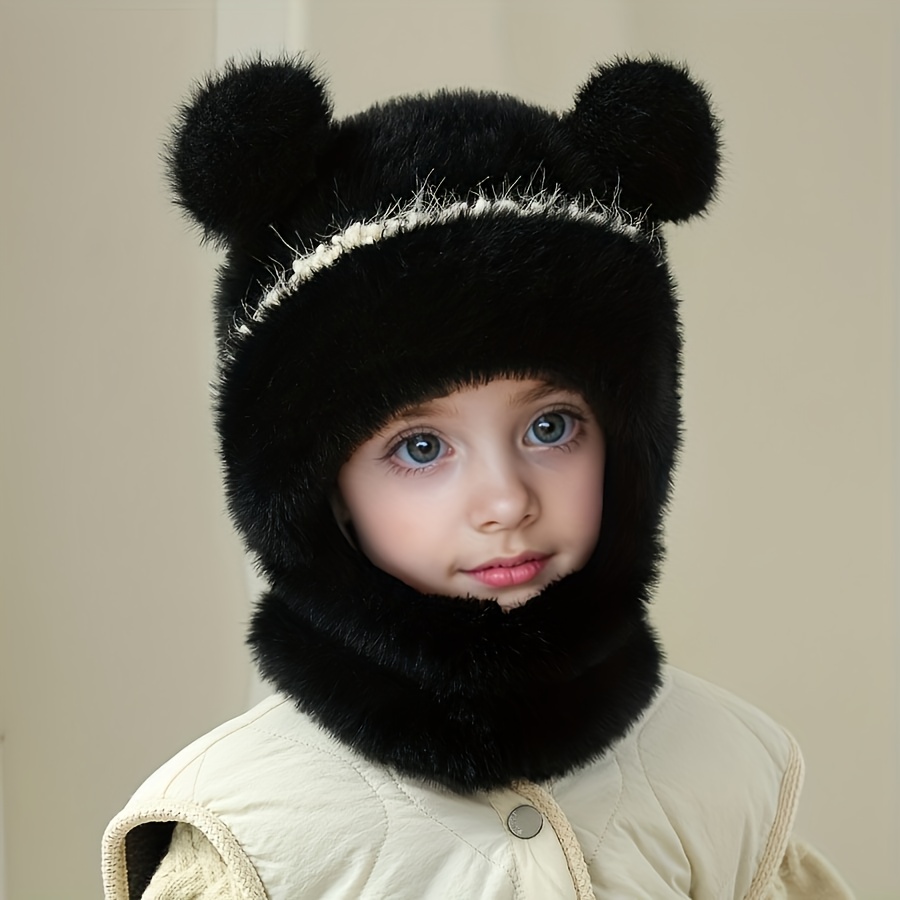 Unisex Kids' Thick Pullover Hood Neck Protector Hat