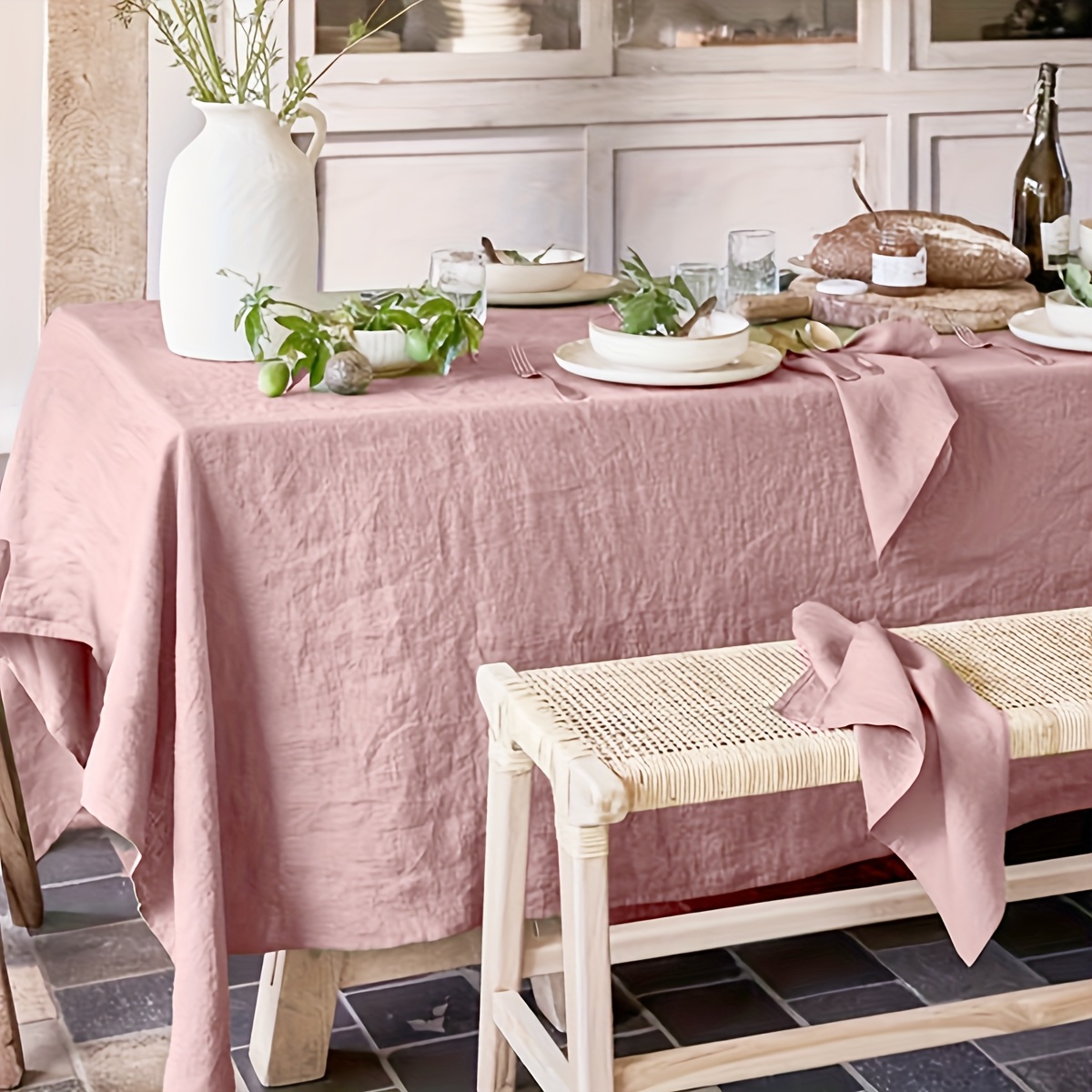 1pc polyester tablecloth soft and   multi purpose multi color tablecloth rectangular   tablecloth for picnics or holiday parties rectangular   tablecloth suitable for restaurants outdoors living rooms