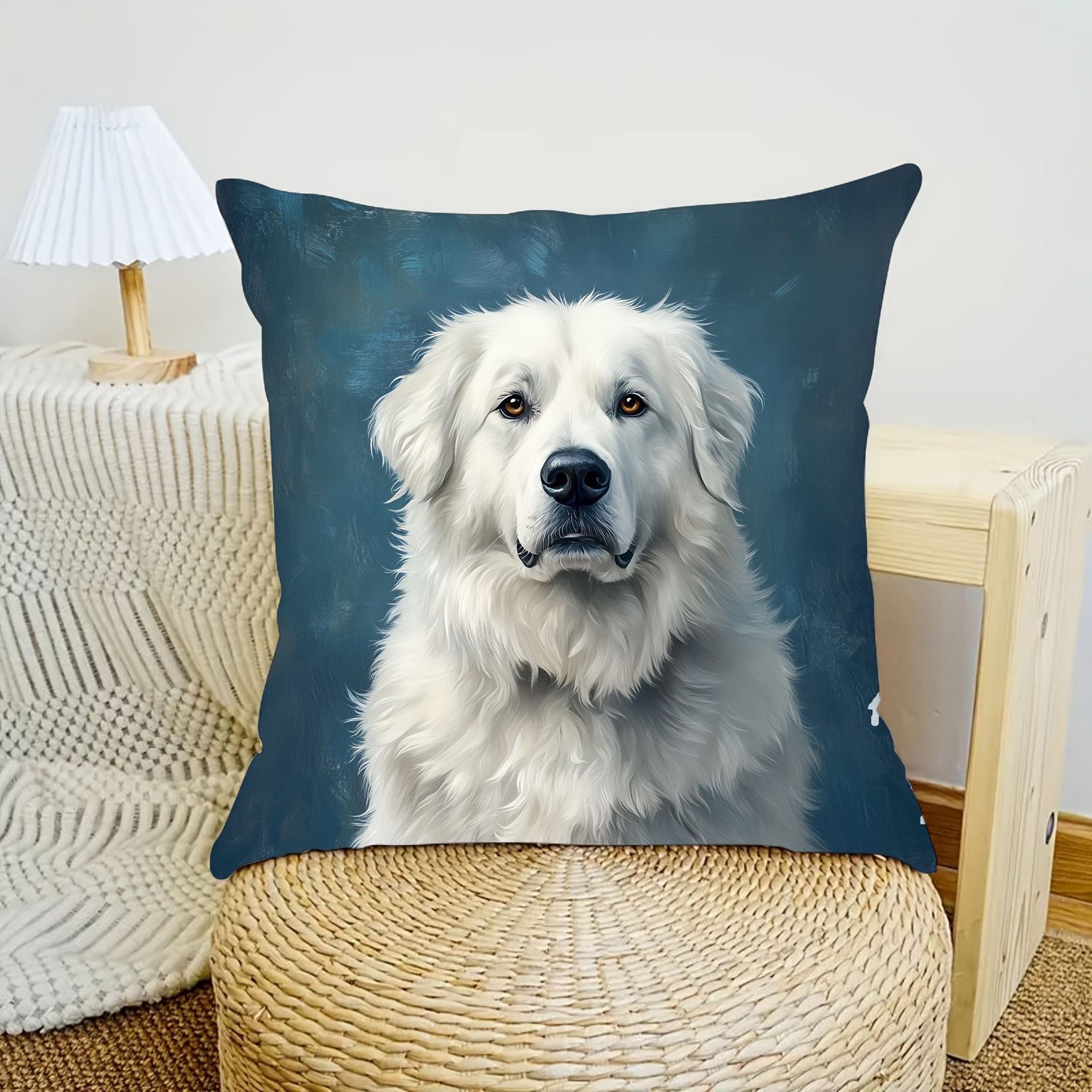 

1pc Dog , 18x18 , Polyester, , , Decorative For , Sofa,