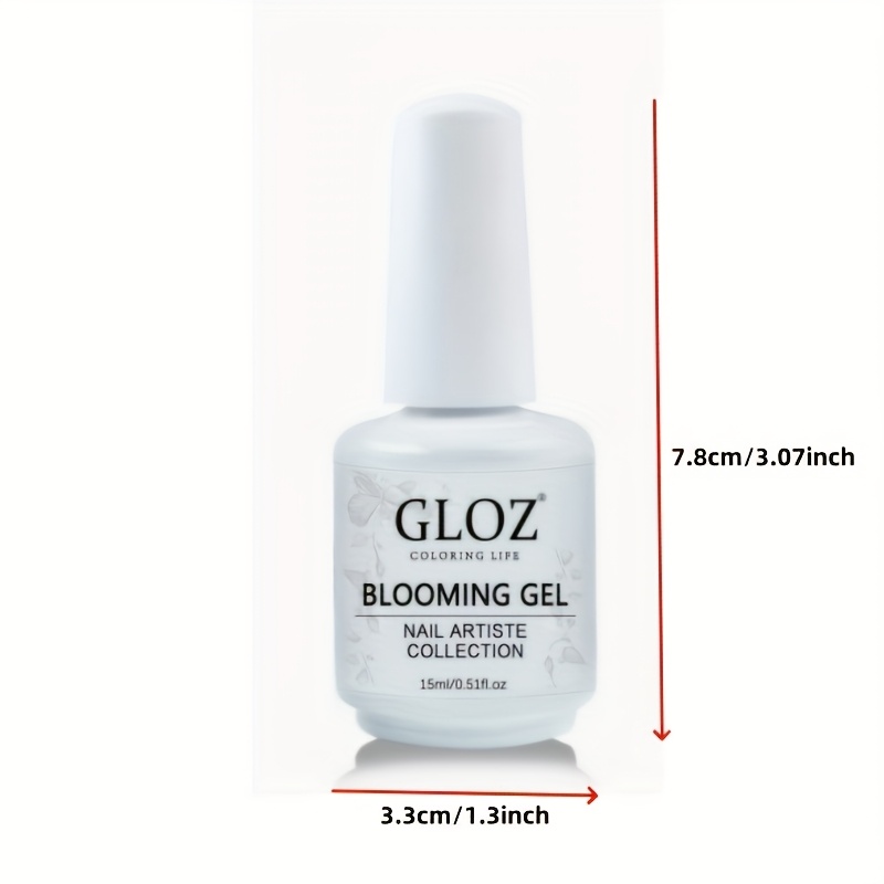 Image of 15ml Nail Blooming Gel Clear Led Gel Polish For Spreading Effect Marble Natural Stone Watercolor Floral Print Soak Off Nail Gel Nail Art Design Manicure Gift For Women
