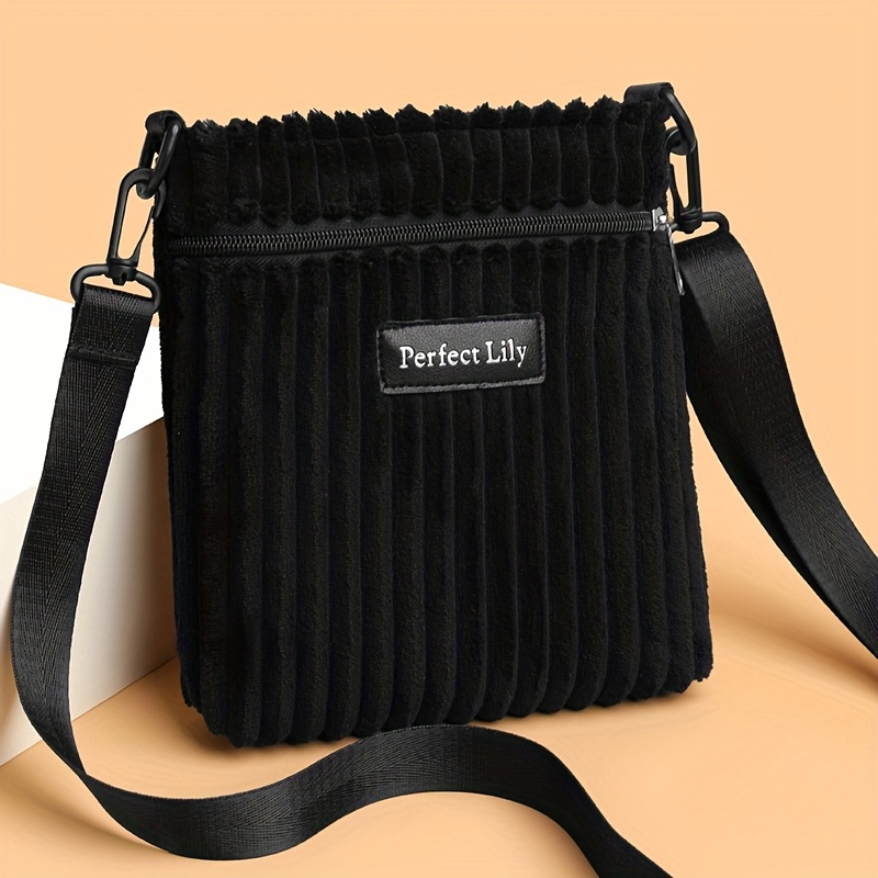 TEMU This New Corduroy Plush Tote Bag For Women Features An Adjustable Shoulder Strap, Making It Suitable For Daily Commutes And Shopping. It Can