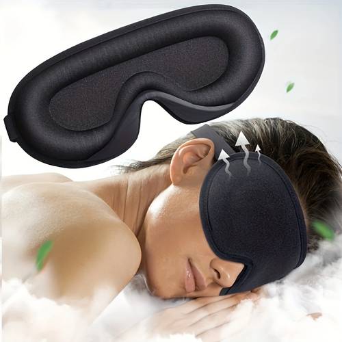 ultraweiche 3d schlafmaske – unisex konturiertes design, atmungsaktive komfortable augenmaske, für alle hauttypen, für und erholung, schlafhilfe zubehör | maske mit glatter textur | atmungsaktives gewebe, reise, essentielle augenmaske