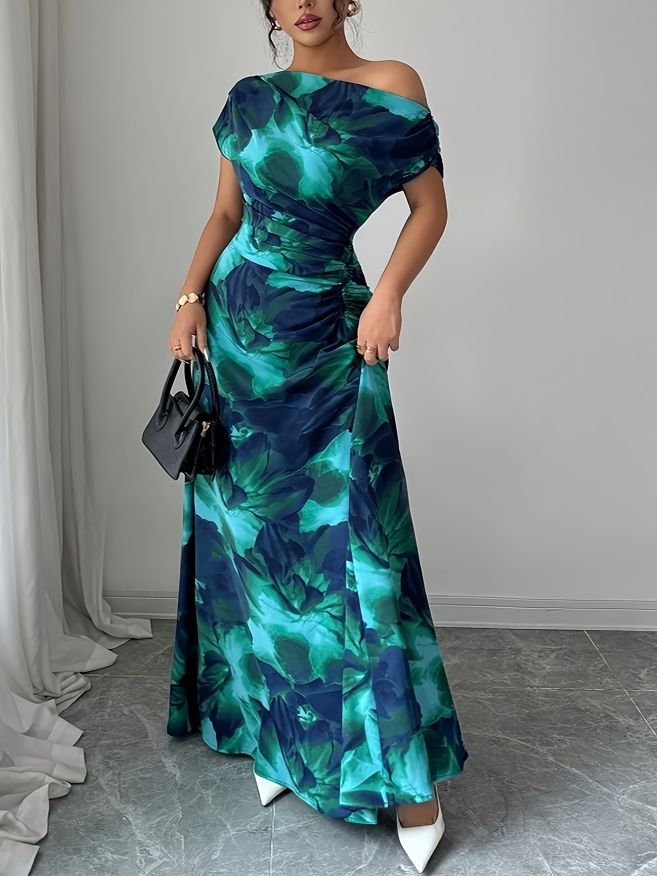 green emerald velvet dress Jenny Yoo Bridesmaid Dress Riley Print Verona Floral Chai Multi