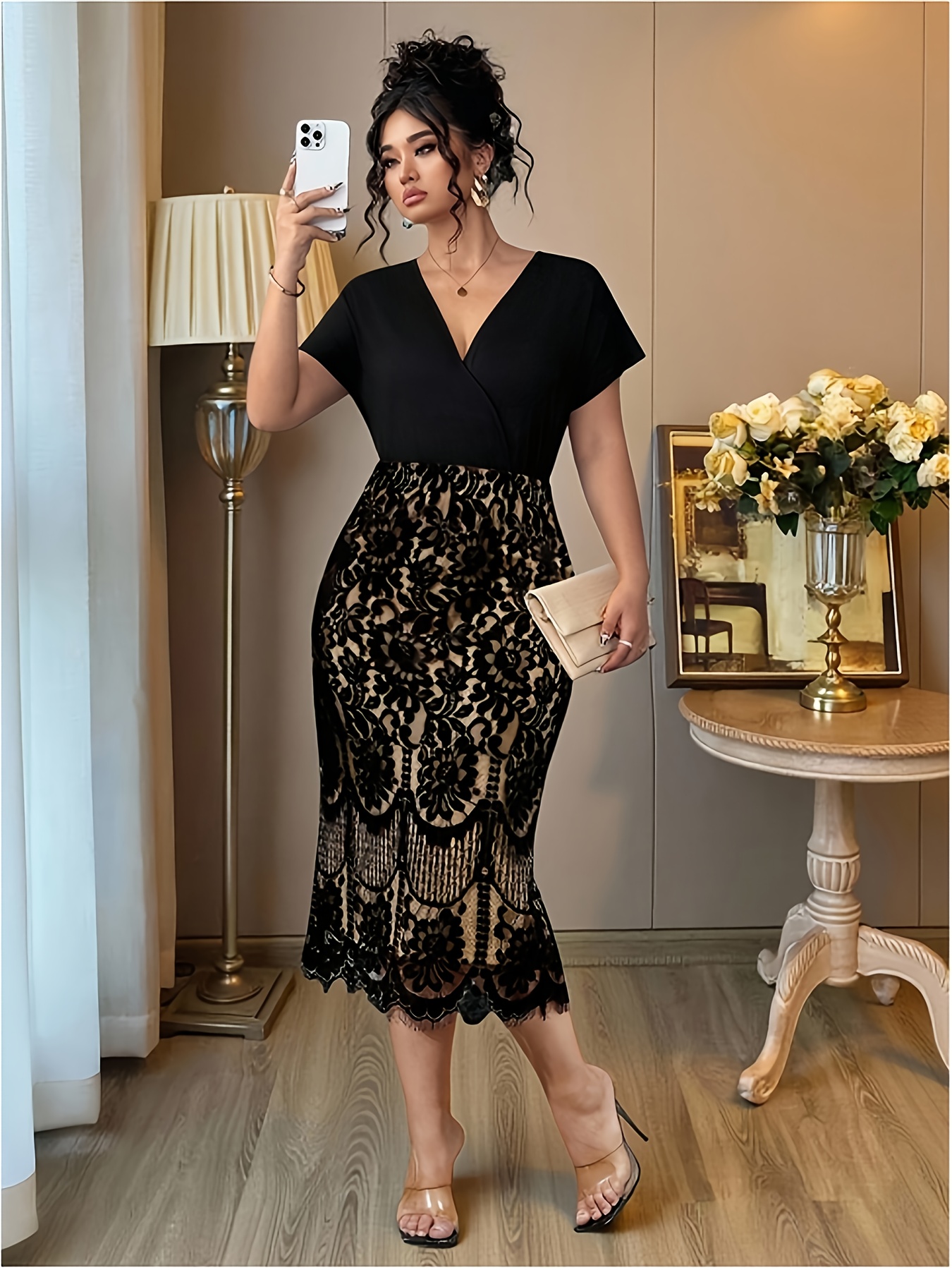 high neck casual dresses Smxrfitk Women's Solid Dress Waist Pleated Elegant A Line Long Sleeve High Fall Maxi Dresses 2024 at Amazon Women's Clothing store inside out * Hang 9 Non-Boring Ways to Size:(FR)38 @ LOU
