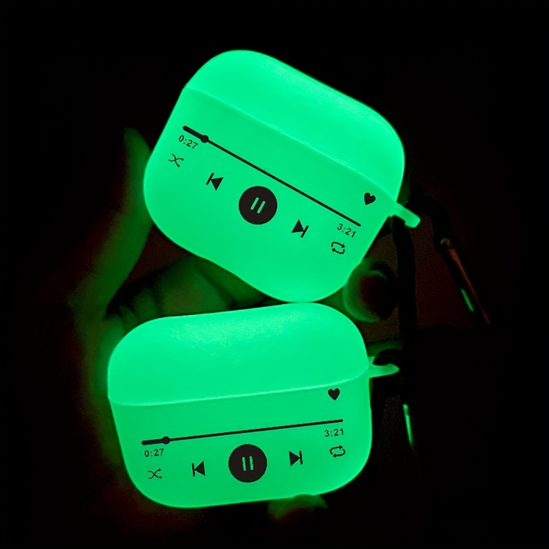 

Musical Glass Art Glow In The Dark For Musical Aesthetic Glowing Headphone Case For Airpods1/2/3/4/ Pro 2 3rd Generation Perfect Birthday Or Holiday Boys And Girls