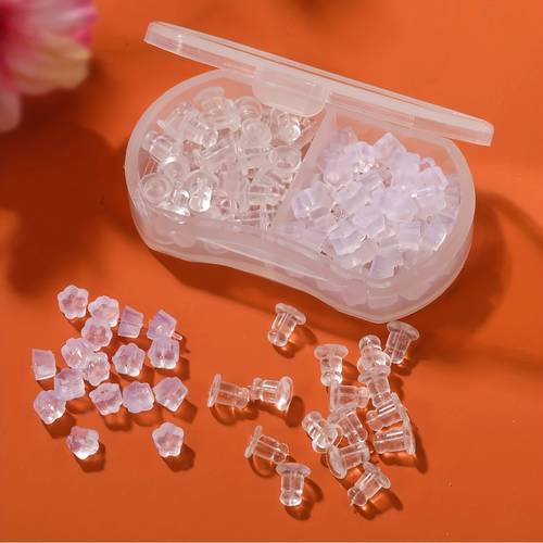 2 styles earring back plug diy earring hooded earring back scrunchie accessory 5mm womens fashion earrings