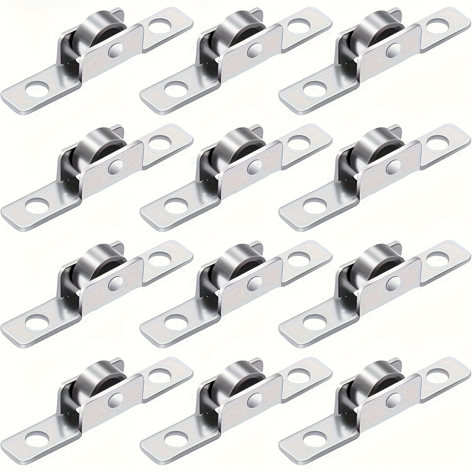 12pcs Metal Sliding Window And Door Rollers - Pre-drilled For , Heavy-duty Track Rollers, 12pcs Window And Door Accessories, Smooth Operation