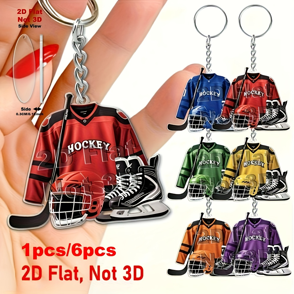 1pc hockey keychain gift the box key chains, baby gifts, holy
