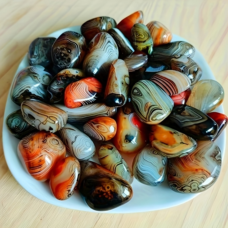 

3pcs/5pcs Natural Agate Polishing Stone, Small Crystal Ornaments, Decoration, Fish Ornamental Stones, Gifts For