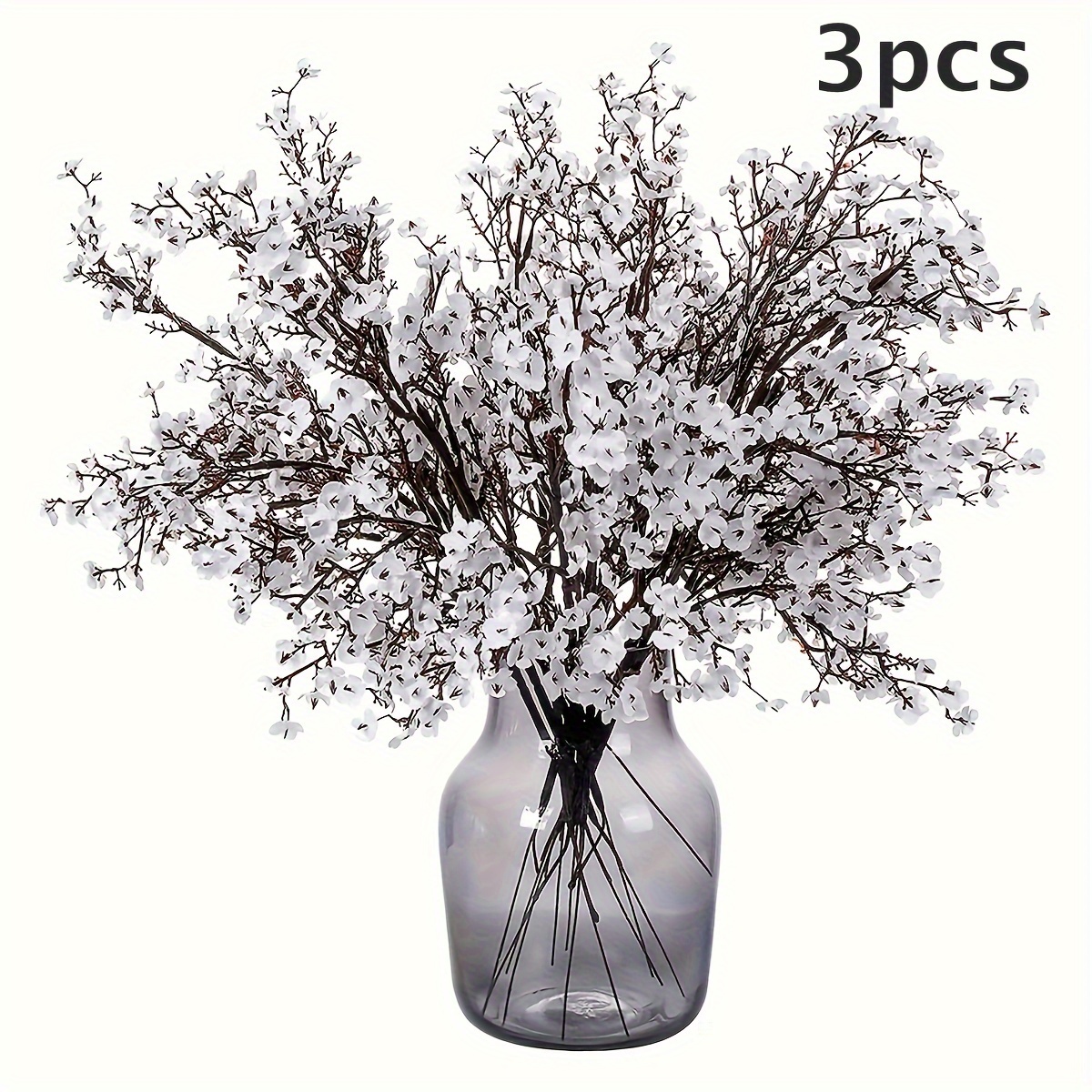 TEMU 3pc Set Of Decorative Artificial Cherry Branches For Home Decoration - Suitable For Wedding, Christmas, , Thanksgiving, And Valentine's Day