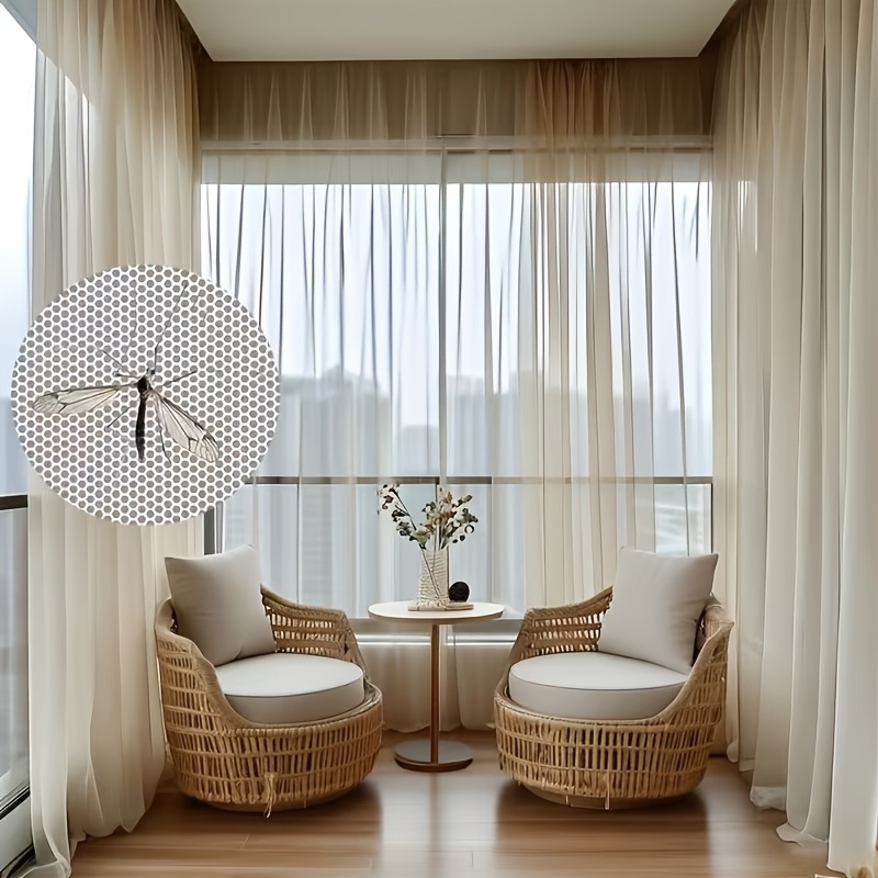 4pcs outdoor   transparent mosquito net window curtain breathable mesh rod pocket curtain suitable for gazebos patios cottage backyards courtyards curtain panels suitable for ceiling hanging decorations ideal for wedding