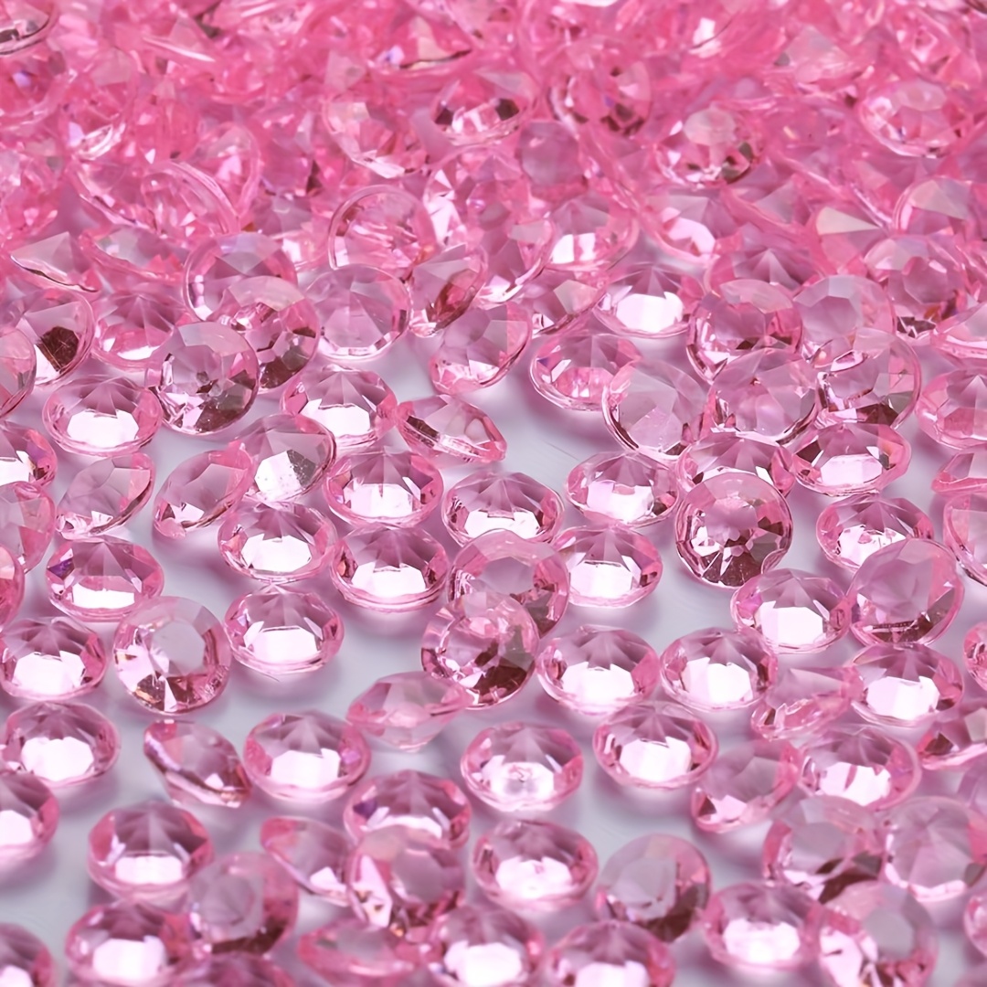 Image of 2500pcs Diamonds Crystals Acrylic Gems Wedding Table Scattering Gemstones Christmas Party Decorations Bridal Shower Masquerade Vase Fillers(4.5mm)