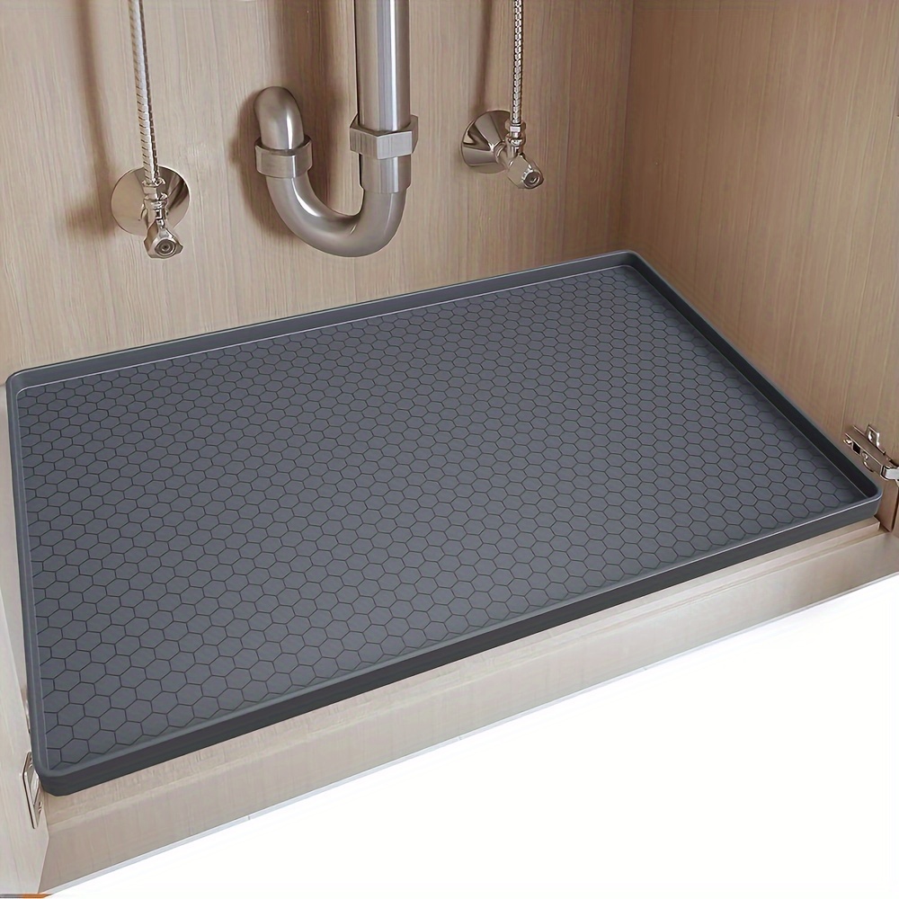 

Premium Silicone Waterproof Cabinet Protector Mat - Non-slip, , Easy Clean, Resistant Liner For Kitchen, Bathroom Cabinets, Drawers, Shelves - No Required, Space-saving Design