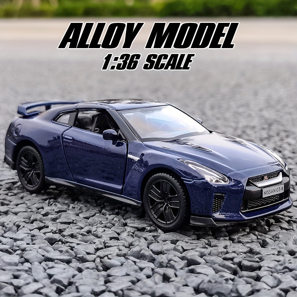 

1:36 Alloy Gtr Car Model Simulation Sedan Ornament For Boys And Girls, Can Open The Door, With Pull-back Function, Toy Car Gift