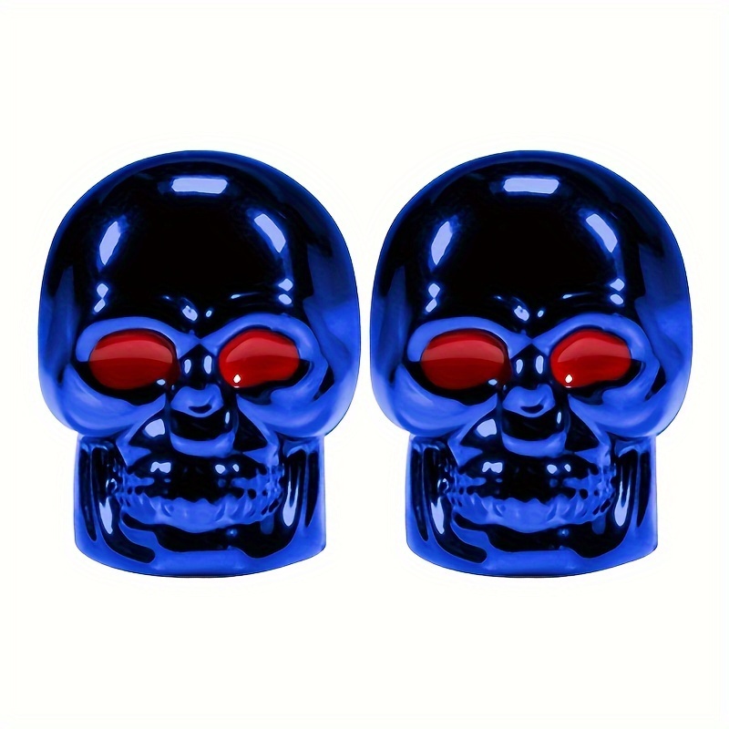 Image of 2pcs Style Tire Valve Stem Caps With O-ring, Red Eyes Car Air Caps Cover, Antirust Abs Liner Tire Caps, Universal Stem Covers For Cars, Suvs, Bikes, Trucks