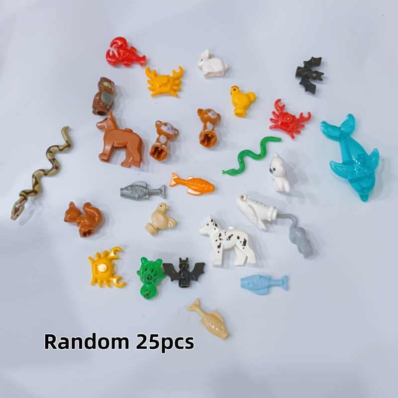 Image of 25pcs Animal Puzzle Building Set With Marine, Land Animals, Cats, Dogs, Sheep & Birds - Scenes, Educational Role-play, Birthday Party Supplies, For & (random 25 )