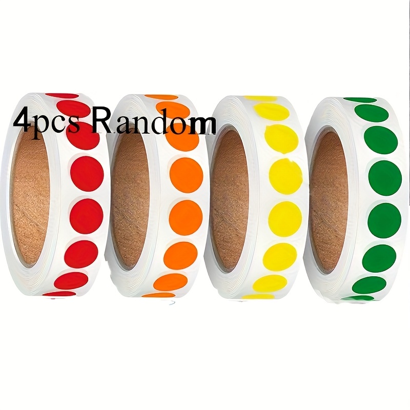 TEMU 4000 pegatinas de aleatorios, 8 colores brillantes, adhesivo fuerte para organización de oficina, etiquetado de archivos, pizarras, álbumes de