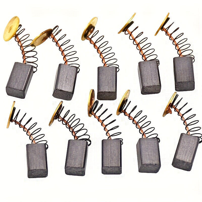 8 Balais En Carbone 14x10x7 Mm - Pour Outils électriques : Perceuse, Scie Circulaire, Aspirateur, Moteurs - 7