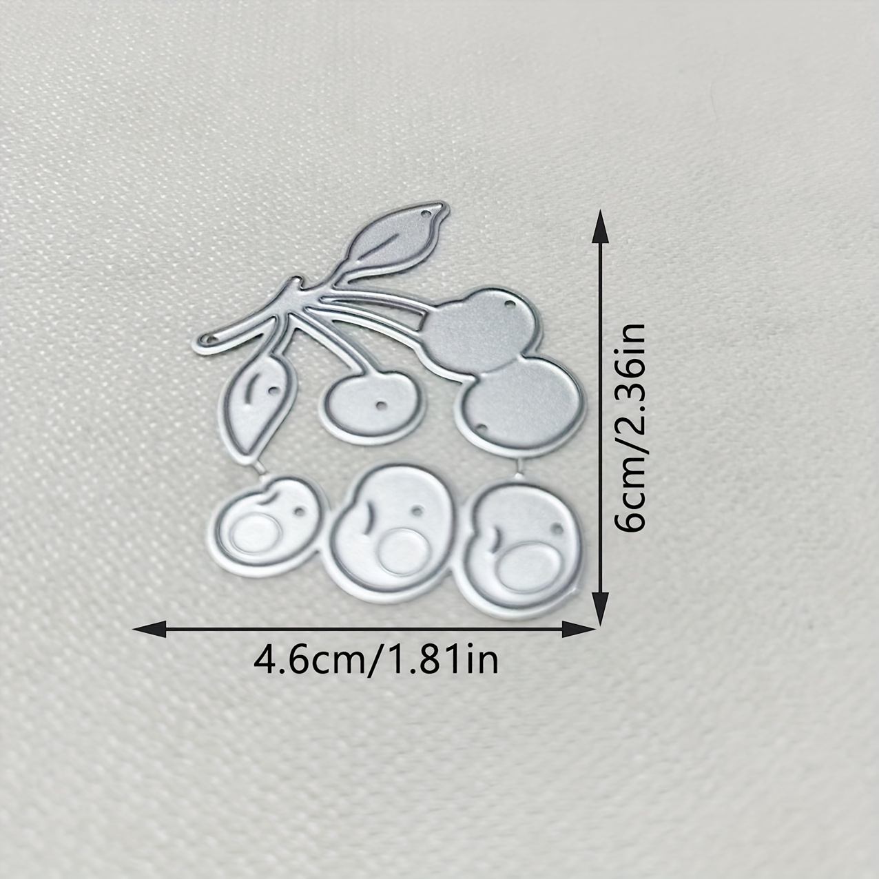 TEMU 1pc Cherry Metal Die Cut, Diy Scrapbooking Embossing Stencil, Handmade Greeting Card Making Metal Cutting Dies, Gift Card Making Tools