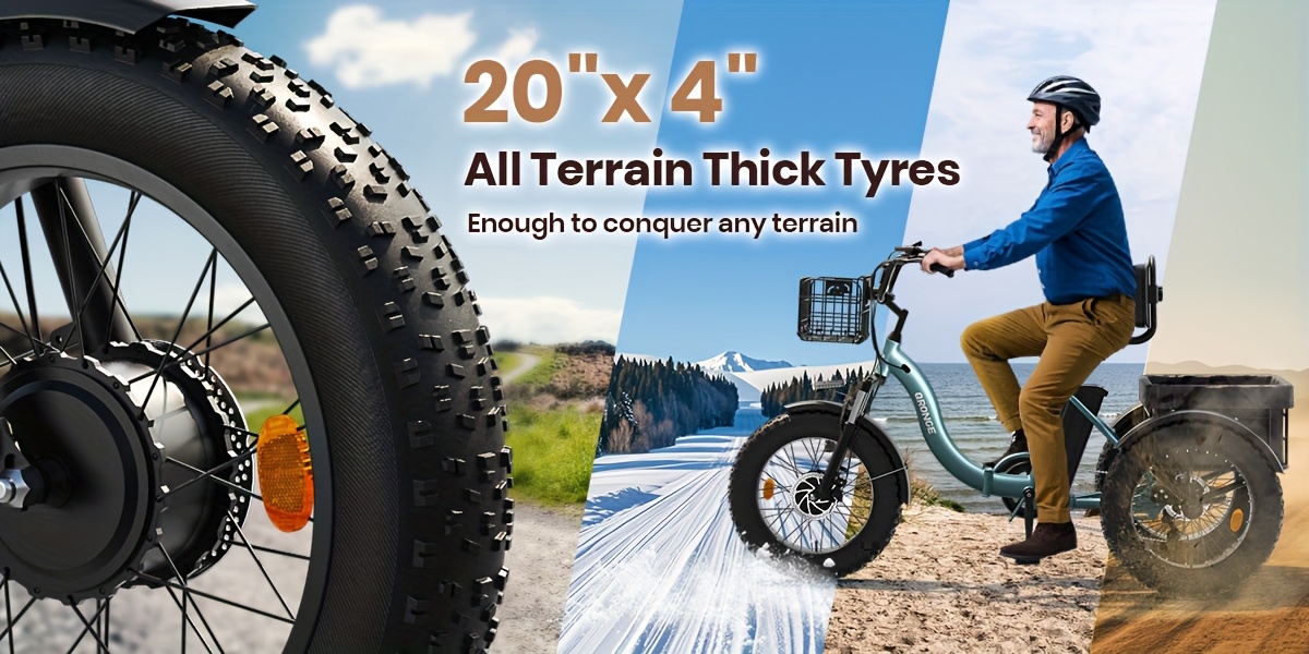 adult   20 fat tire foldable   with 749w brushless motor 36v 15ah removable battery ebike 55miles range 19mph cargo tricycle with basket suitable for   commuting travel Product details 6