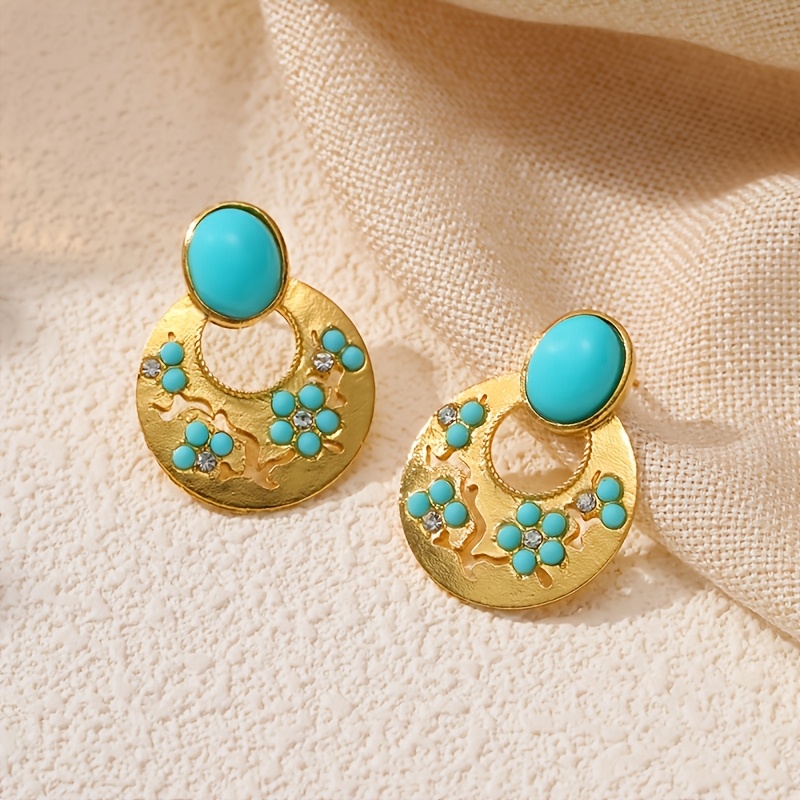 TEMU Nuevos aretes de moda para mujer, ¡el de ventas, aretes retro para mujer