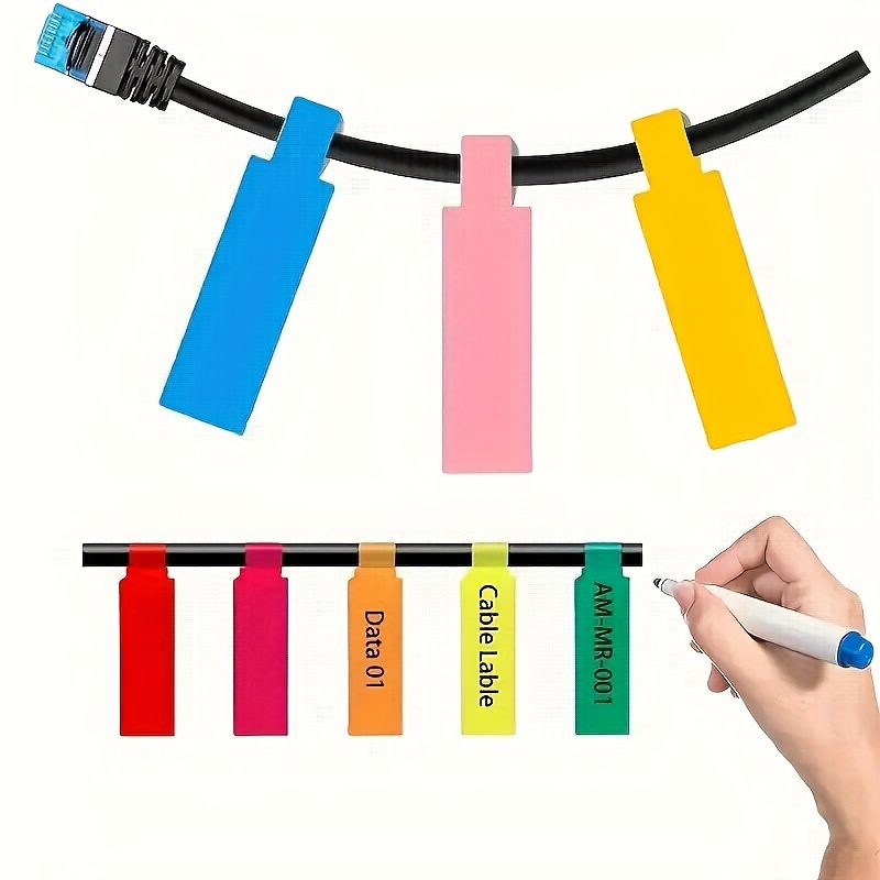 

30/240pcs Network Cable Stickers: Colorful Labels For Data, Charging, And Communication Cables - Durable, Waterproof, And Easy To Use