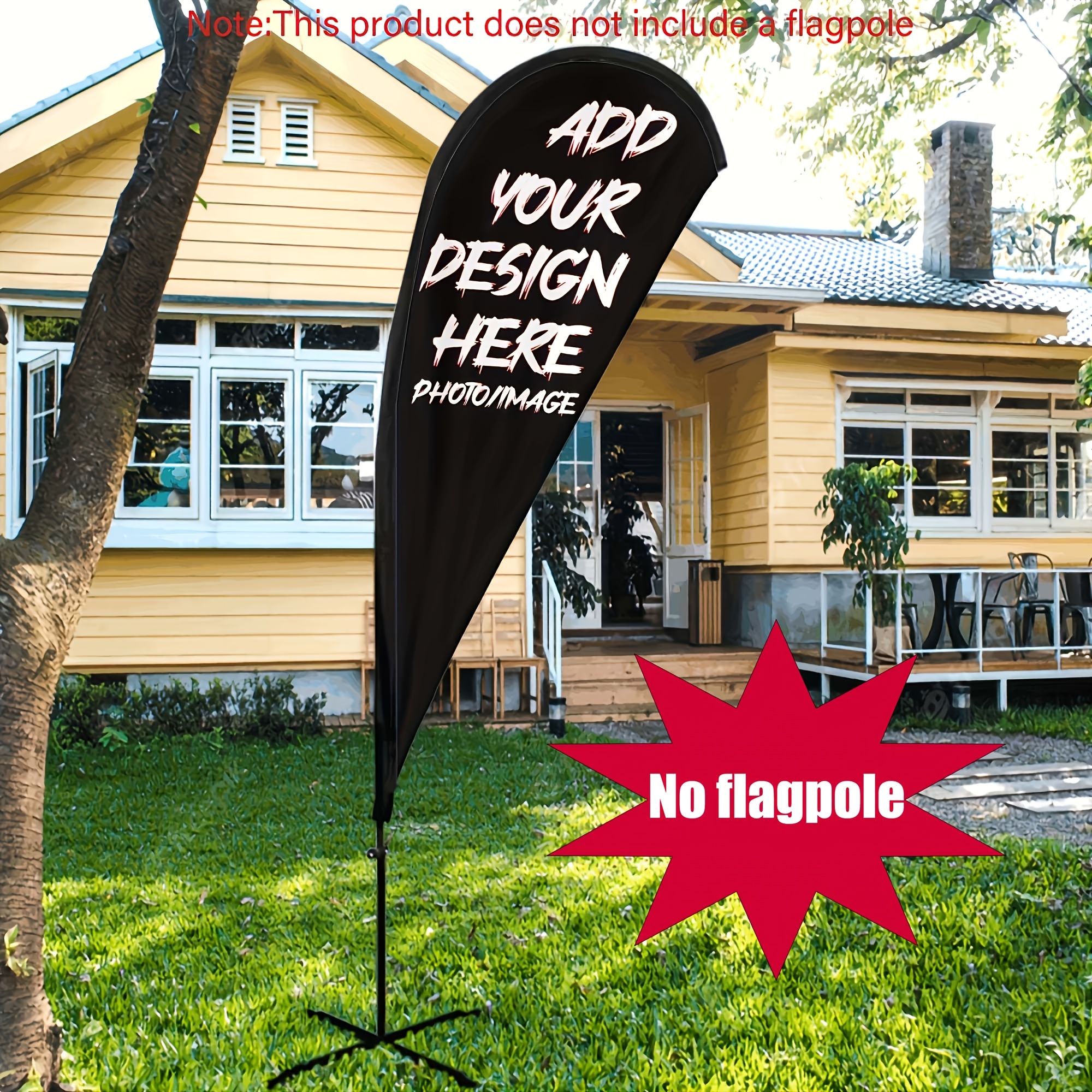 TEMU Self- Flag Single-sided Printing - Custom Personalized Image/photo Outdoor Open Flag, Create Your Own Flag, Outdoor Advertising Flag, Custom