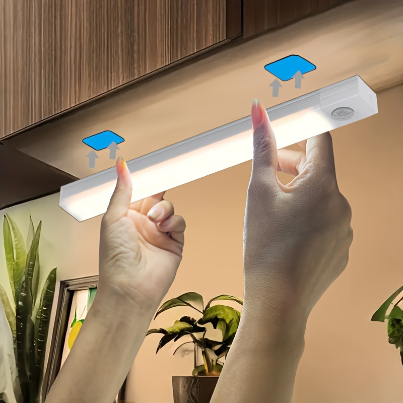 

Intelligent Human Body Sensing Lamp, Wireless Magnetic Suction Self-adhesive Wardrobe Lamp, Usb Charging Cabinet Cabinet Lamp Strip Used For Counter Wardrobe Lighting, Rechargeable Night Light,