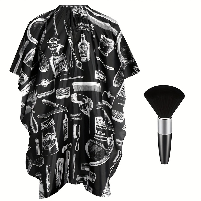 Professional Hair Cutting Cape With Neck Duster Brush, Barber Cape Haircut Cape For Men