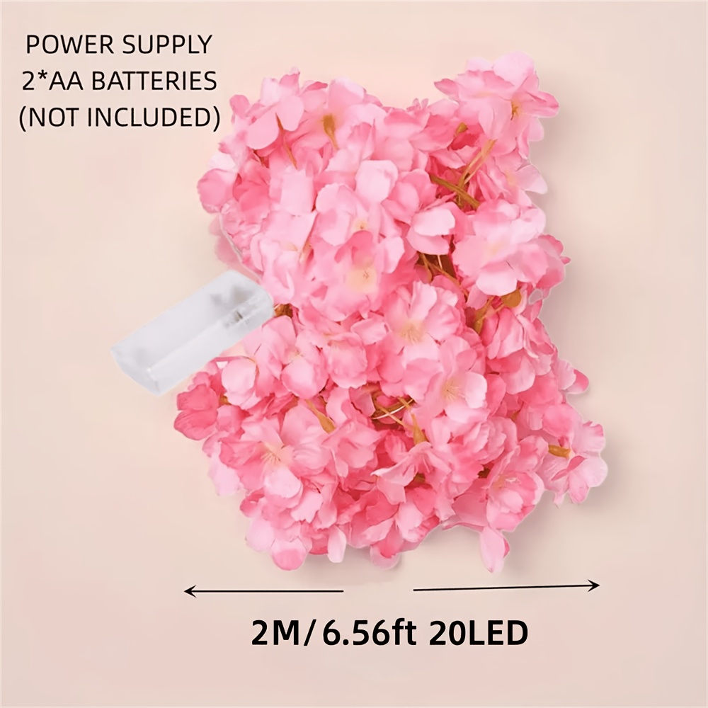 Image of 1 Roll, Led Cherry String Lights, Battery Powered Warm White Fairy Lights For Birthday Party Wedding Ramadan New Year Valentine's Day Christmas Festival Decoration (battery Not Included)