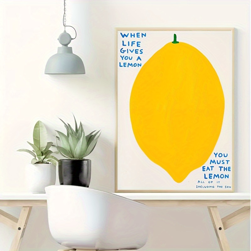 

Vibrant Lemon Canvas Poster - Frameless, Modern Art For Living Room, Bedroom, Hallway Decor