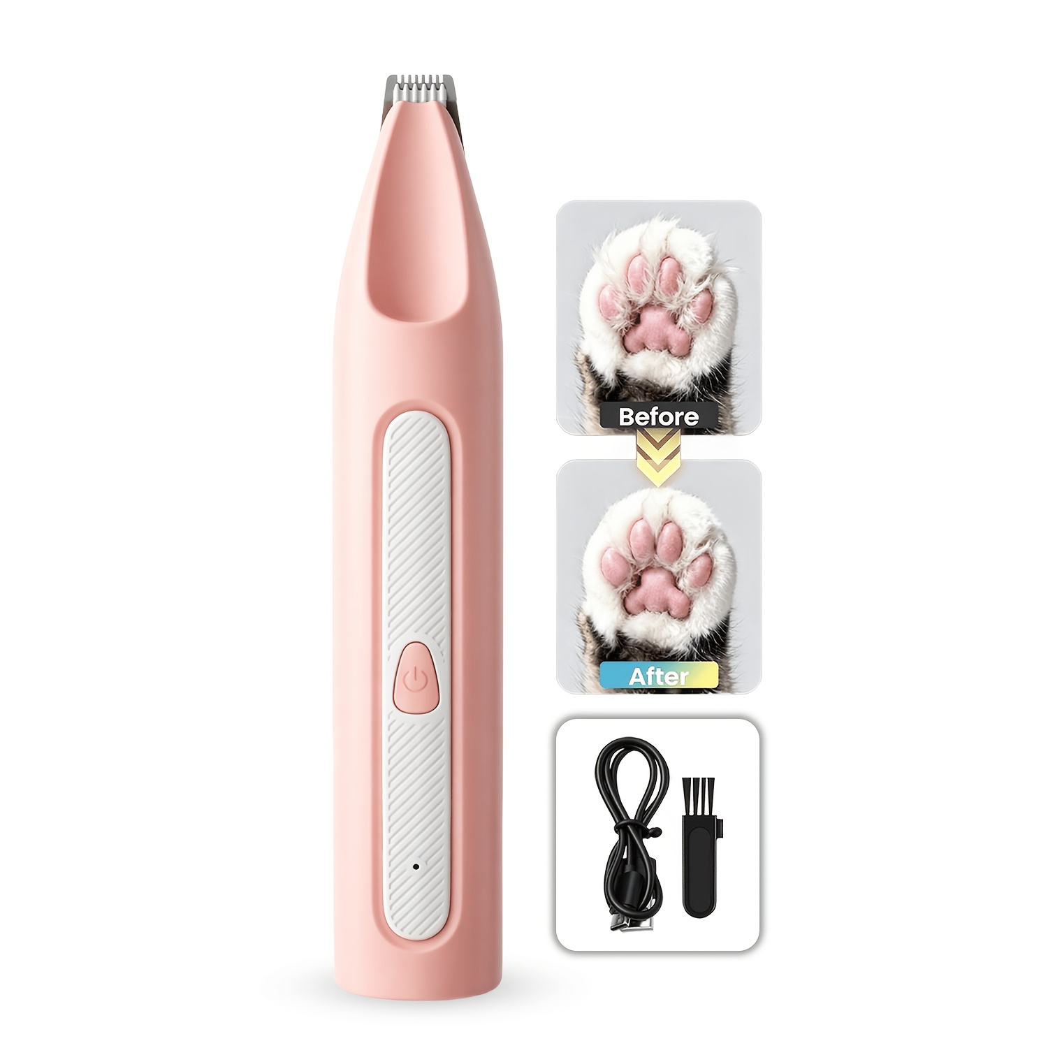 TEMU Feiyba Trimmer | Wireless Hair Clipper, Suitable For Cats, Dogs, And Small To Large Animals, With Led Light | Rechargeable Home And Pet Grooming
