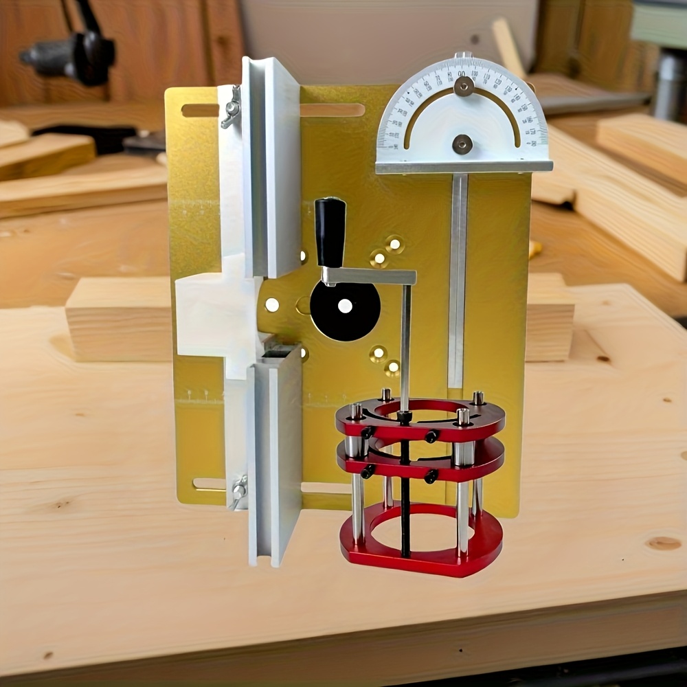 TEMU Aluminum Insert Plate And Router Lift For A Woodworking Router Table Workbench, Suitable For Trimming And Engraving Tasks (machines Not Included)