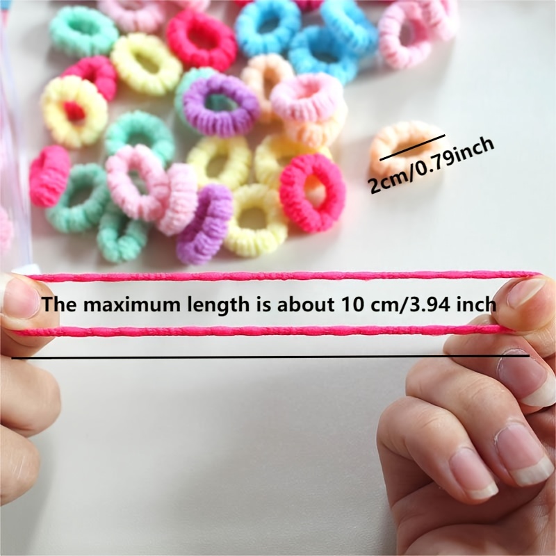 100pcs Colored Elastic Pineapple Hair Scrunchies