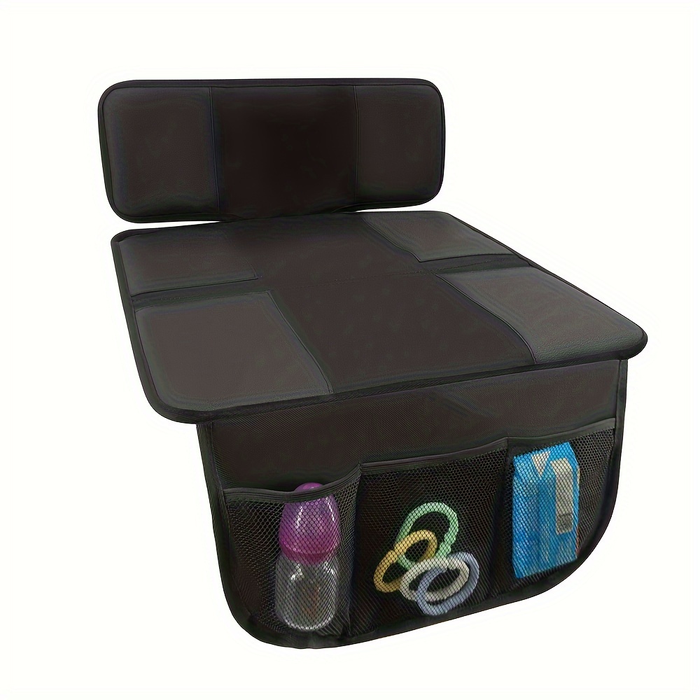 Image of Seat Protector For Baby Child Seats - Auto Seat Cover Mat,protective Non-slip Seat Cover Pad With Mesh Pockets