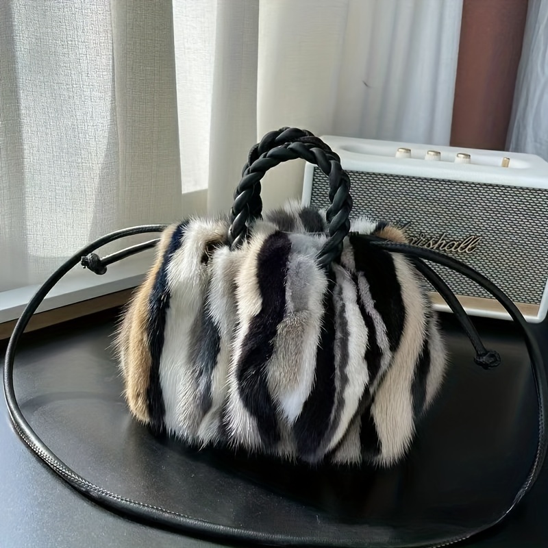 

2024 Premium Mink Fur Cloud Bag Handbag Crossbody Bag Shoulder Bag Real Fur Bag Mink Bag Fur Bag