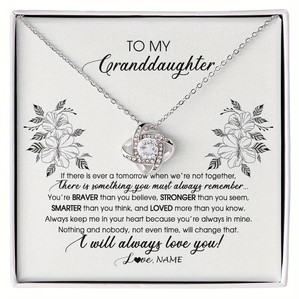 Personalized Granddaughter Necklace from Grandma & Grandpa