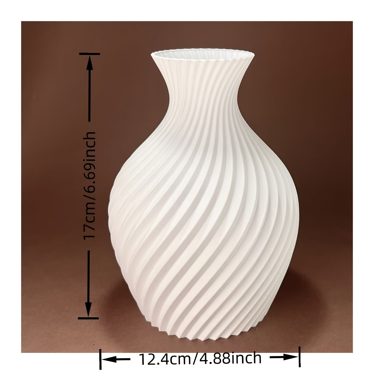 TEMU 1pc 3d Printed Decorative Vase, Suitable For Wedding/hotel/home Decor, Ideal Gift For Christmas, , Thanksgiving, Etc., For Home Shelves,