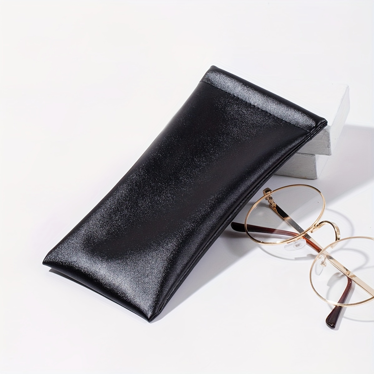 

Soft Pu Leather Glasses Case, Portable And Protective Pouch For Eyeglasses, Earbuds, , And Jewelry