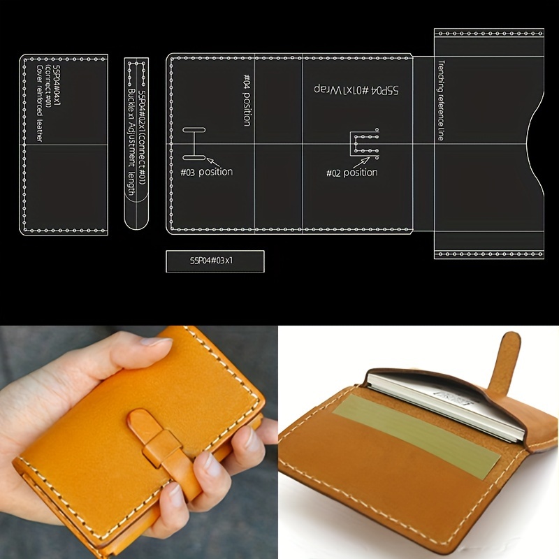 

Diy Leather Wallet Template Kit: Acrylic Molds For Custom Wallets - Wallet Making Supplies